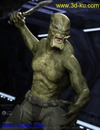 3D打印模型Apex Hunter for Genesis 8 Male的图片