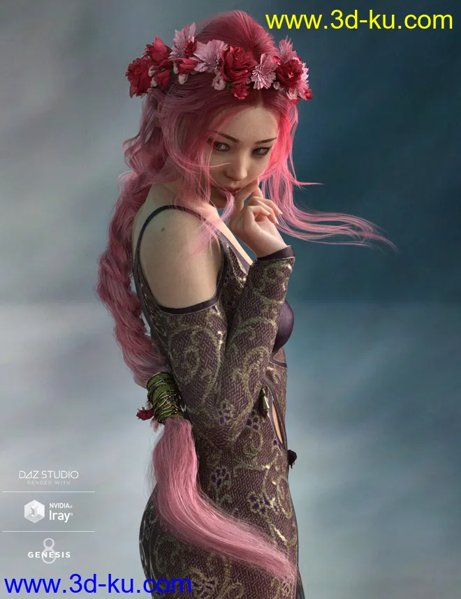 Arion Braid for Genesis 3 and Genesis 8 Female(s)模型的图片9