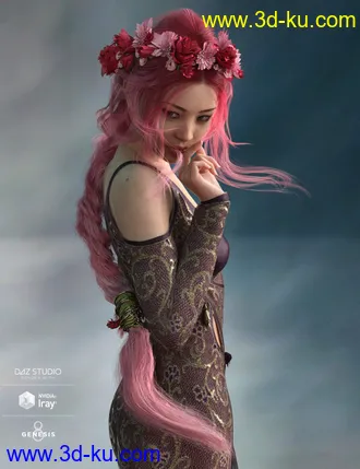 3D打印模型Arion Braid for Genesis 3 and Genesis 8 Female(s)的图片