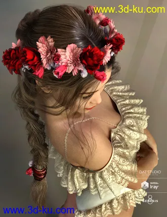 3D打印模型Arion Braid for Genesis 3 and Genesis 8 Female(s)的图片
