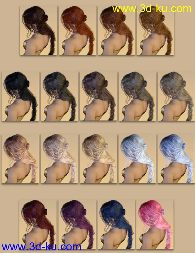 Arion Braid for Genesis 3 and Genesis 8 Female(s)模型的图片12