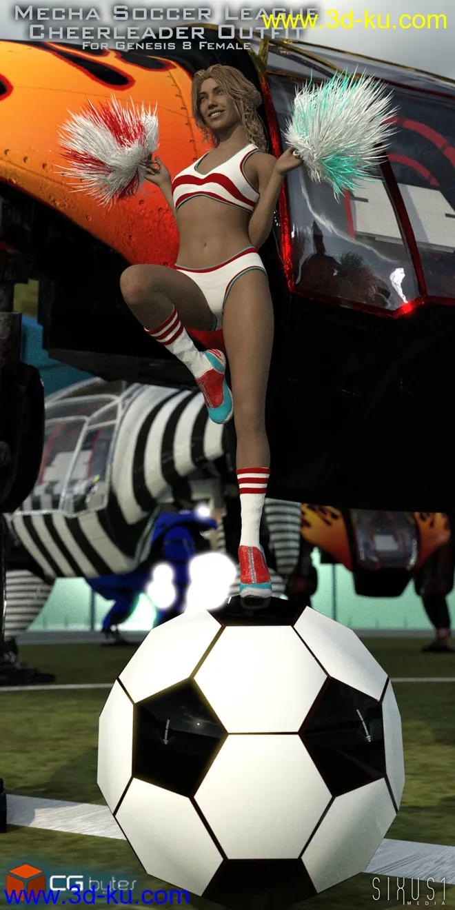 ArtDev Mecha Soccer League Cheerleader Outfit For G8F模型的图片1