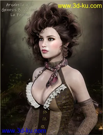 3D打印模型Aryabella Hair G8, V4, La Femme的图片