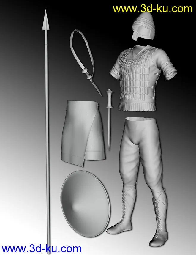Assyrian Warrior Outfit for Genesis 8 Male(s)模型的图片8