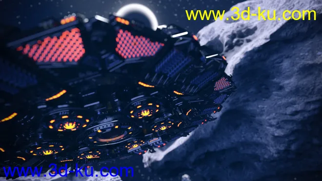 Asteroid Field Scene Billboards and HDRI模型的图片3