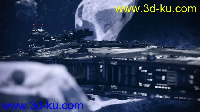 Asteroid Field Scene Billboards and HDRI模型的图片4