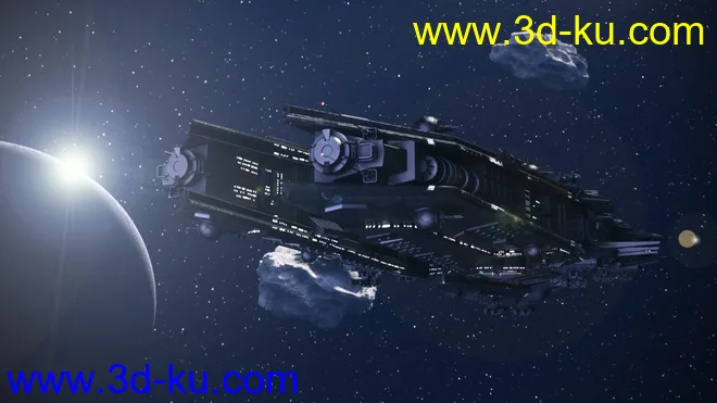 Asteroid Field Scene Billboards and HDRI模型的图片6