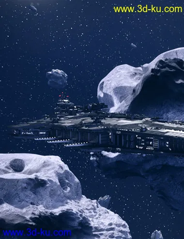 Asteroid Field Scene Billboards and HDRI模型的图片14