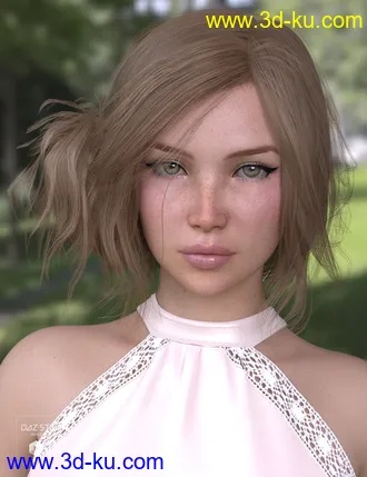 3D打印模型Audrina Hair 2 for Genesis 3 and 8 Female(s)的图片