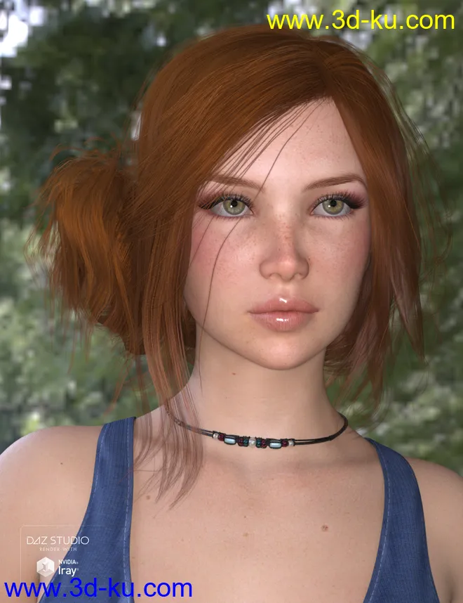 Audrina Hair 2 for Genesis 3 and 8 Female(s)模型的图片2