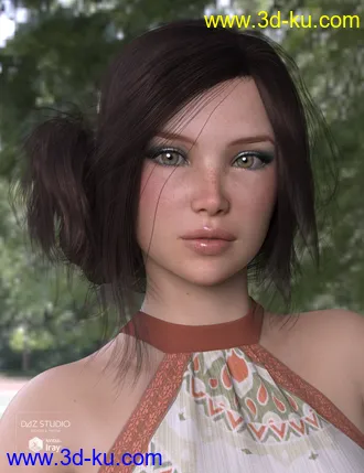 3D打印模型Audrina Hair 2 for Genesis 3 and 8 Female(s)的图片