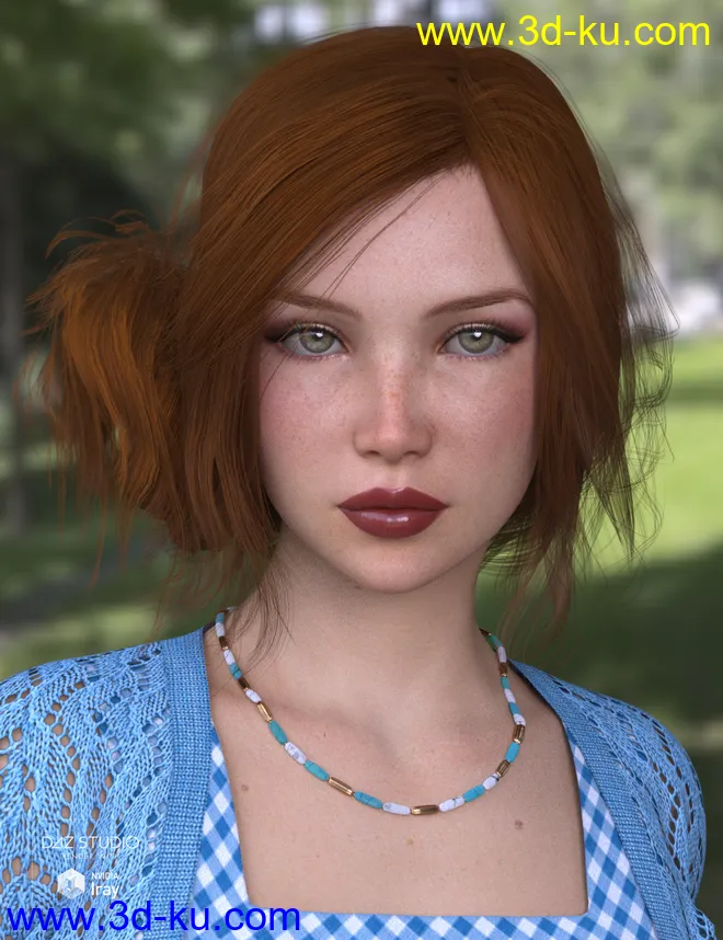 Audrina Hair 2 for Genesis 3 and 8 Female(s)模型的图片5