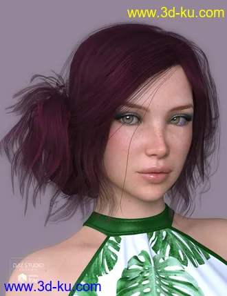 3D打印模型Audrina Hair 2 for Genesis 3 and 8 Female(s)的图片