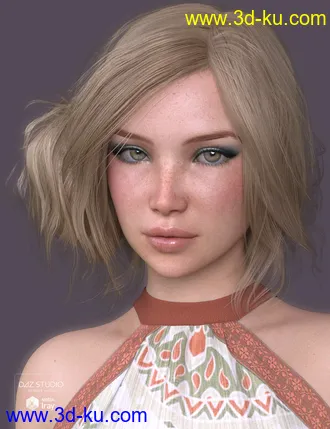 3D打印模型Audrina Hair 2 for Genesis 3 and 8 Female(s)的图片