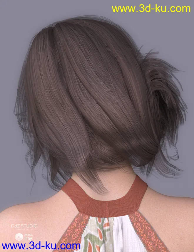 Audrina Hair 2 for Genesis 3 and 8 Female(s)模型的图片9