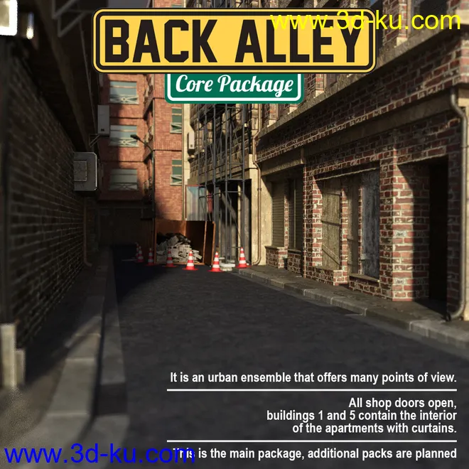 Back Alley Core Package for DS Iray模型的图片1