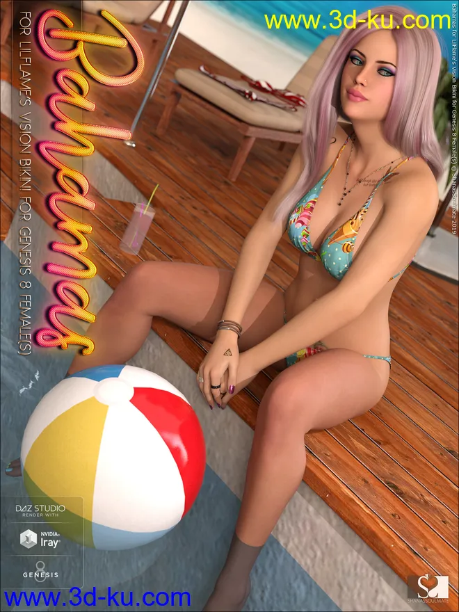 Bahamas for Vision Bikini for Genesis 8 Female(s)模型的图片1