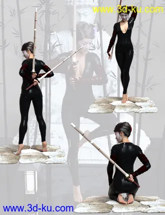 3D打印模型Bamboo Master Poses For Genesis 8 Female的图片