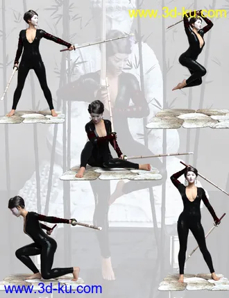 3D打印模型Bamboo Master Poses For Genesis 8 Female的图片