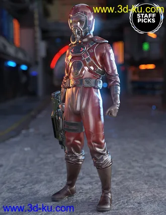 3D打印模型Battle Pilot Outfit for Genesis 8 Male(s)的图片