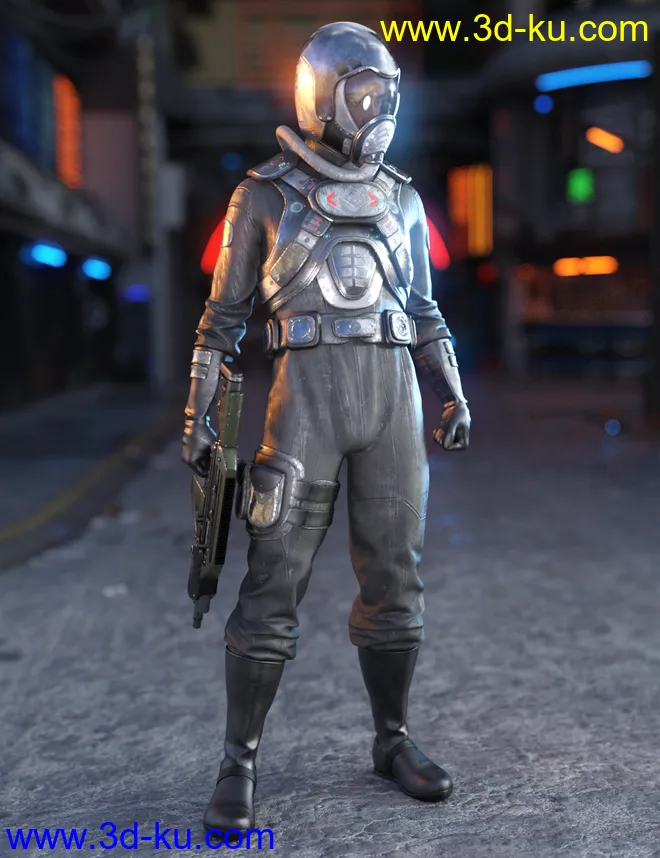 Battle Pilot Outfit for Genesis 8 Male(s)模型的图片3