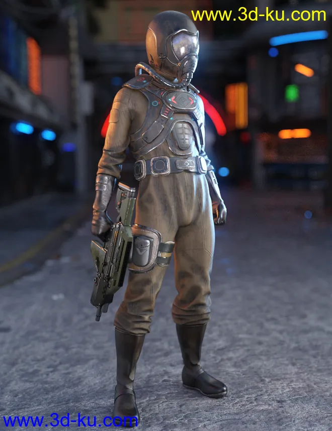 Battle Pilot Outfit for Genesis 8 Male(s)模型的图片4
