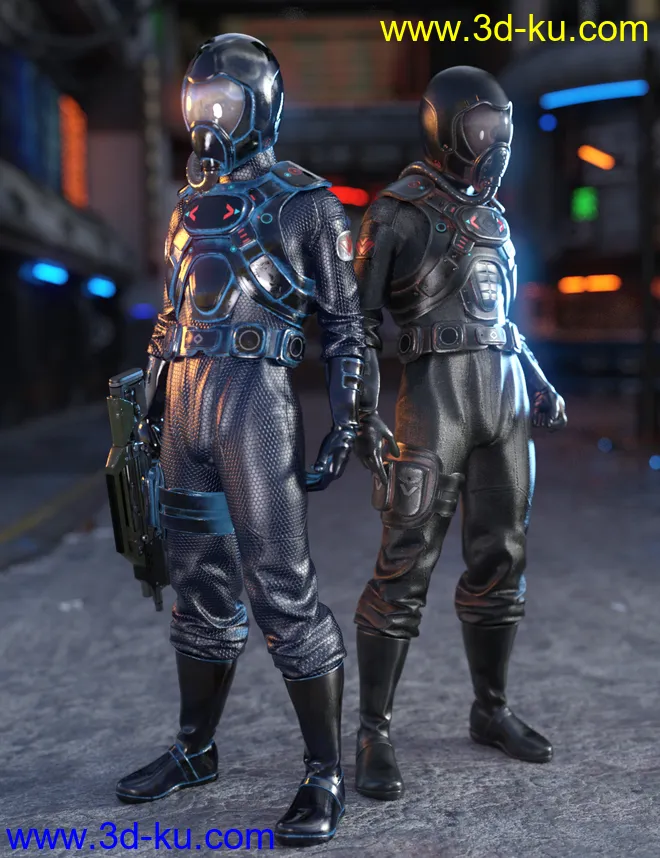 Battle Pilot Outfit for Genesis 8 Male(s)模型的图片5