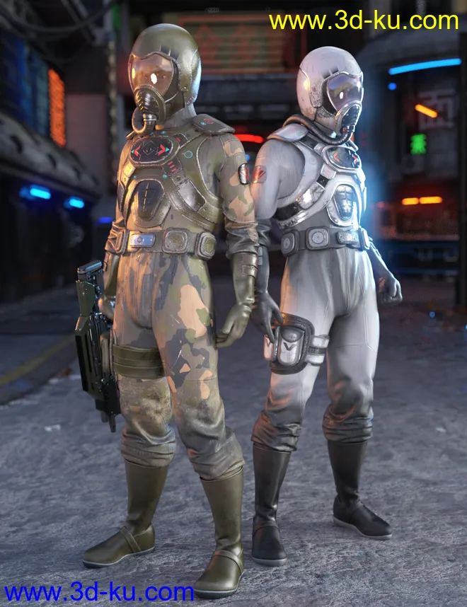 Battle Pilot Outfit for Genesis 8 Male(s)模型的图片6