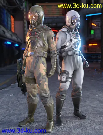 3D打印模型Battle Pilot Outfit for Genesis 8 Male(s)的图片
