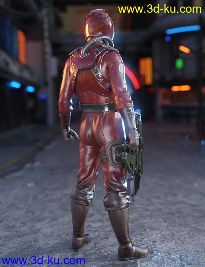 Battle Pilot Outfit for Genesis 8 Male(s)模型的图片8