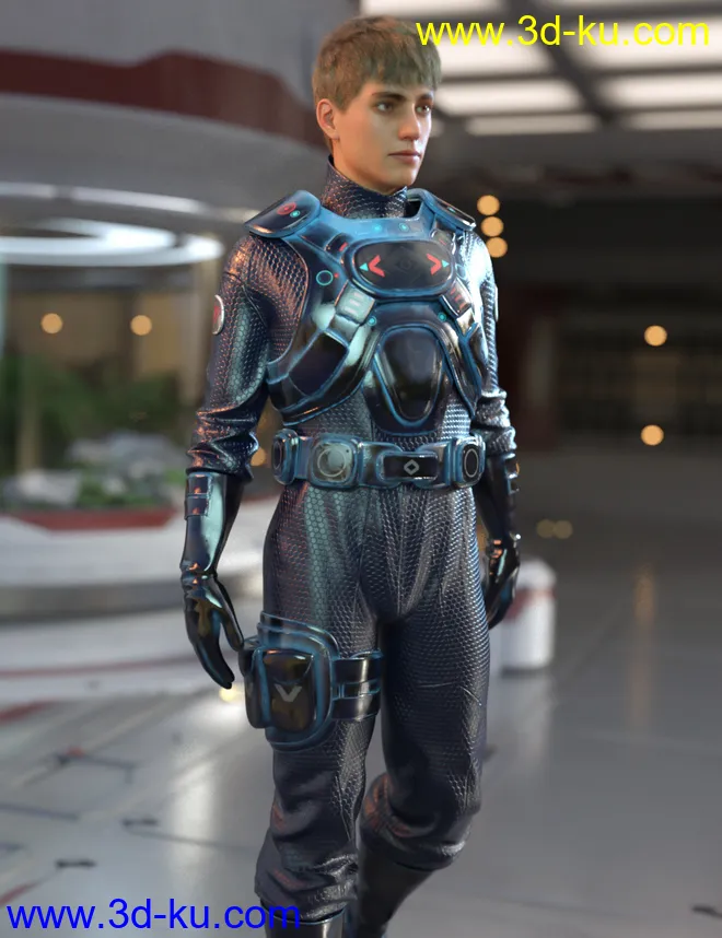 Battle Pilot Outfit for Genesis 8 Male(s)模型的图片9