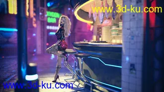 3D打印模型Battleworn Female Bot - Genesis 3 and 8 Female Texture Set的图片