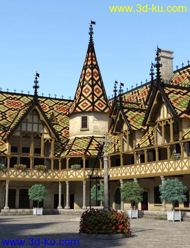 Beaune-Courtyard模型的图片2