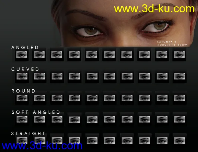 Beautiful Brows for Genesis 8 Female(s)模型的图片7