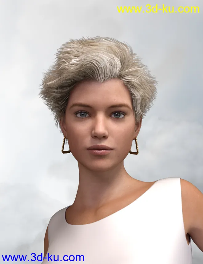 Bella Mane Hair for Genesis 3 and 8 Female(s)模型的图片1