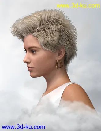 3D打印模型Bella Mane Hair for Genesis 3 and 8 Female(s)的图片
