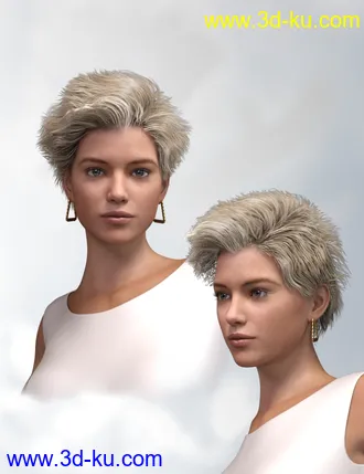 3D打印模型Bella Mane Hair for Genesis 3 and 8 Female(s)的图片