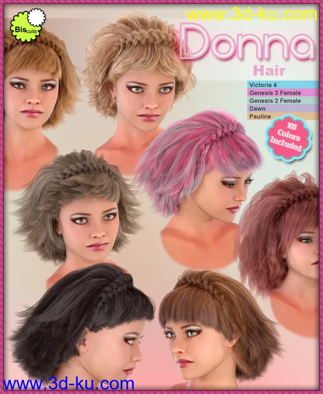 Biscuits Donna Hair模型的图片1
