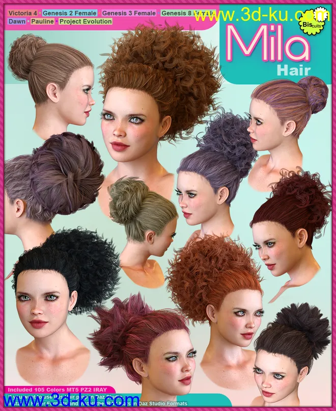 Biscuits Mila Hair模型的图片1