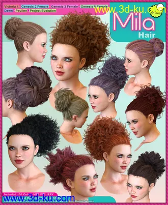3D打印模型Biscuits Mila Hair的图片