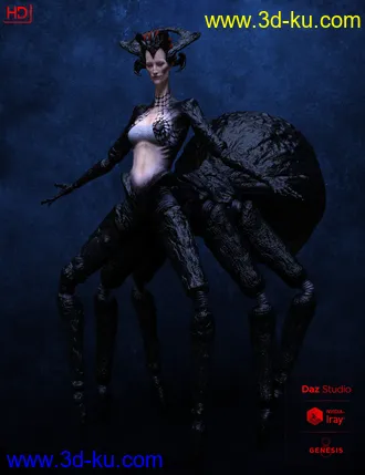 3D打印模型Black Widow HD For Genesis 8 Female的图片