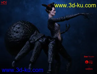 Black Widow HD For Genesis 8 Female模型的图片4