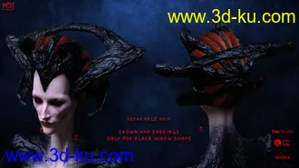 3D打印模型Black Widow HD For Genesis 8 Female的图片