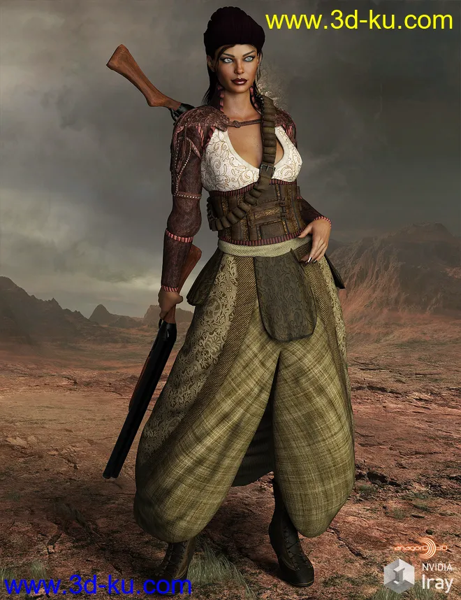 BLACKHAT - Outlanders - Mama Shotgun - for DazStudio and Genesis 8 Female模型的图片1