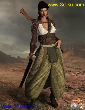 3D打印模型BLACKHAT - Outlanders - Mama Shotgun - for DazStudio and Genesis 8 Female的图片