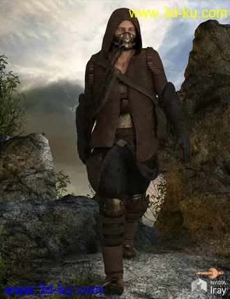 3D打印模型BLACKHAT - Outlanders - The Runner - For DS & Genesis8 Male的图片