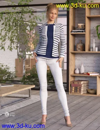 3D打印模型Blazer and Skinny Jeans Outfit Textures的图片
