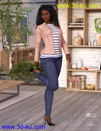 3D打印模型Blazer and Skinny Jeans Outfit Textures的图片