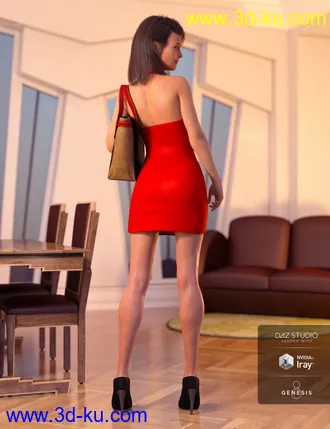 3D打印模型Blazer Dress with Tote Bag for Genesis 8 Female(s)的图片