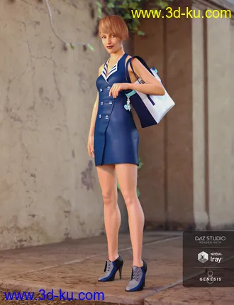 3D打印模型Blazer Dress with Tote Bag Textures的图片
